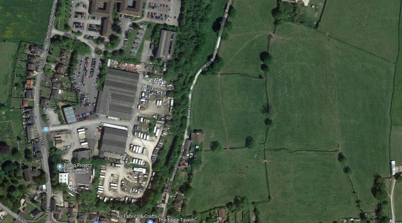 Google image of Heage illustrating building plan location